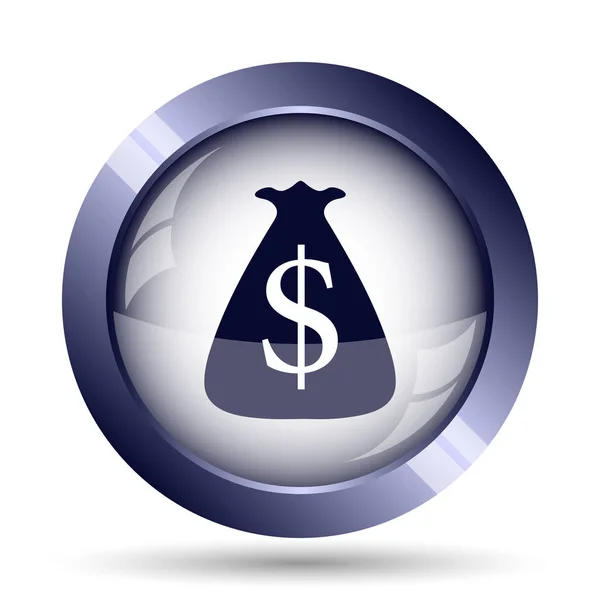 Dollar Sack Icon Internet Button White Background — Stock Photo, Image