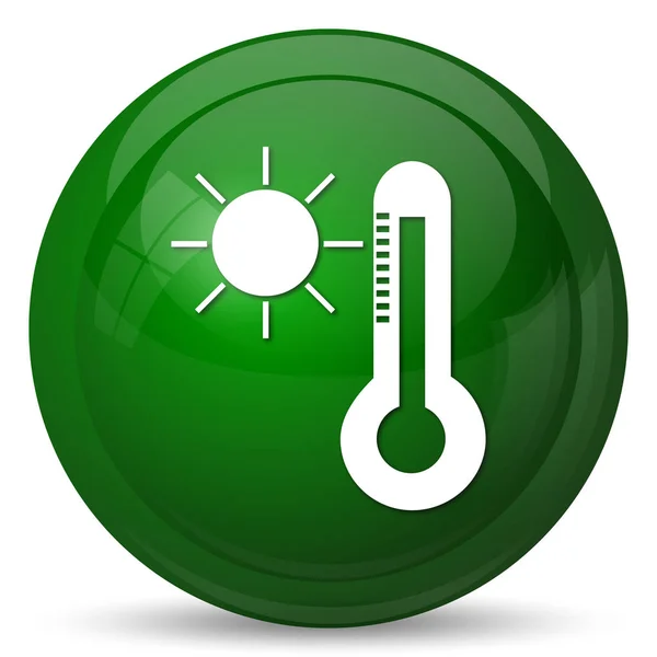 Sun Thermometer Icon Internet Button White Background — Stock Photo, Image