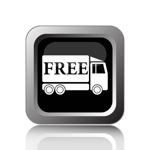 Free Delivery Truck Icon Internet Button White Background — Stock Photo, Image