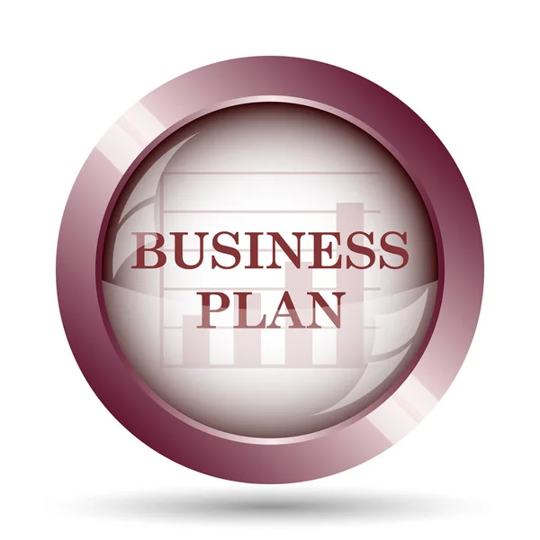 Business Plan Ikonen Internet Knappen Vit Bakgrund — Stockfoto