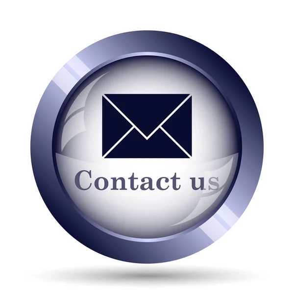 Contact us icon. Internet button on white background