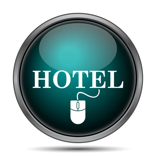 Icoana Hotelului Buton Internet Fundal Alb — Fotografie, imagine de stoc