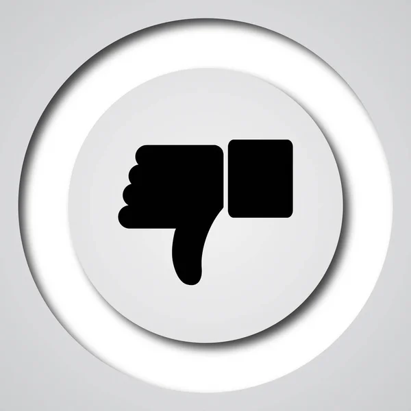 Палець Вниз Значок Кнопка Інтернету Білому Тлі — стокове фото