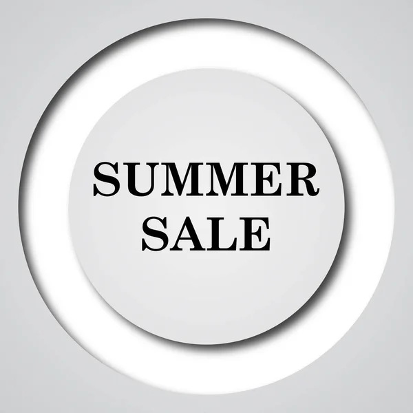 Summer sale icon. Internet button on white background