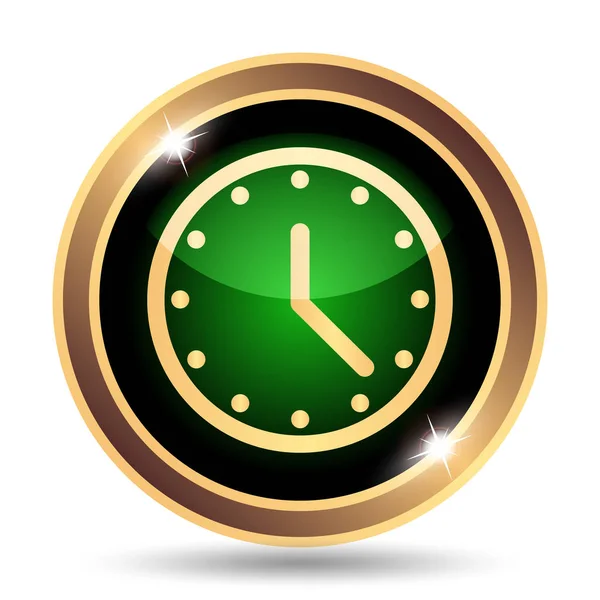 Clock Icon Internet Button White Background — Stock Photo, Image