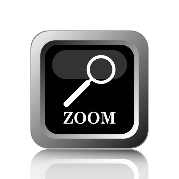 Zoom com ícone de lupa — Fotografia de Stock