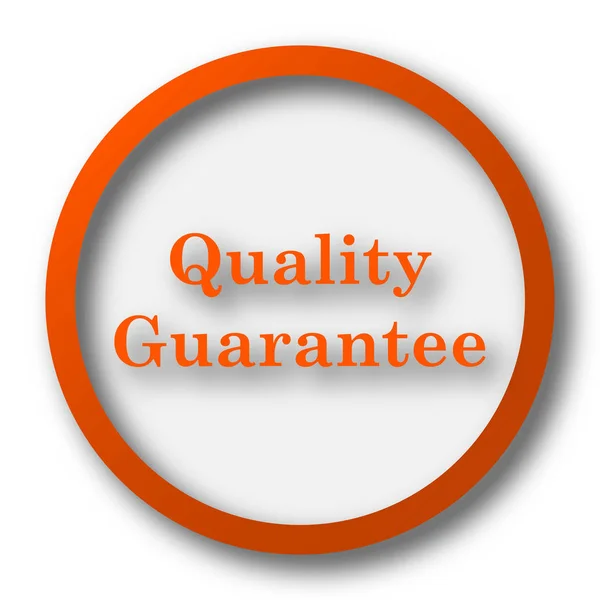 Quality Guarantee Icon Internet Button White Background — Stock Photo, Image