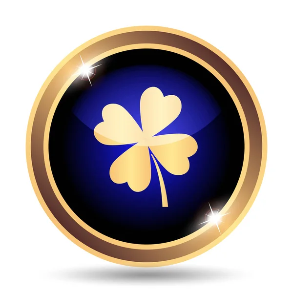 Clover Icon Internet Button White Background — Stock Photo, Image