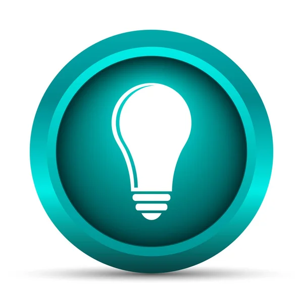 Glühbirne Ideensymbol Internet Taste Auf Weißem Hintergrund — Stockfoto