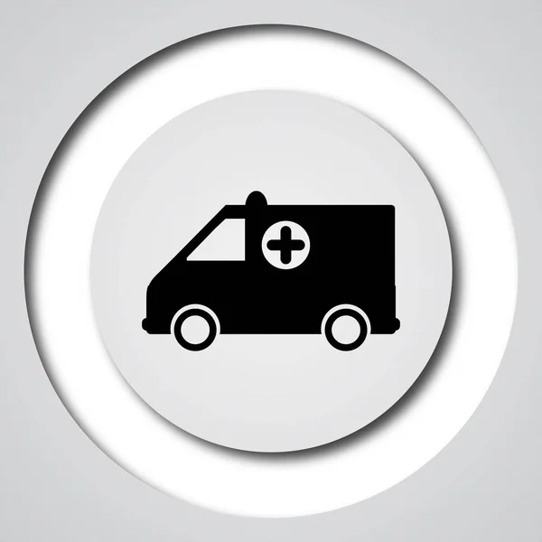 Icono Ambulancia Botón Internet Sobre Fondo Blanco —  Fotos de Stock