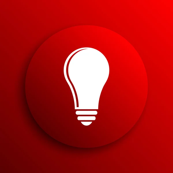Лампочка Ідея Значок Інтернет Кнопки Білому Тлі — стокове фото