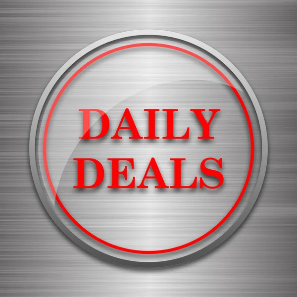 Daily Deals Icon Internet Button Metallic Background — Stock Photo, Image