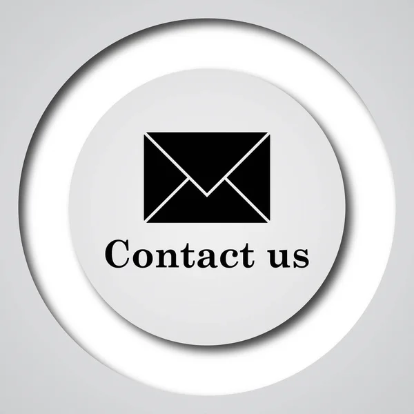 Contact us icon. Internet button on white background