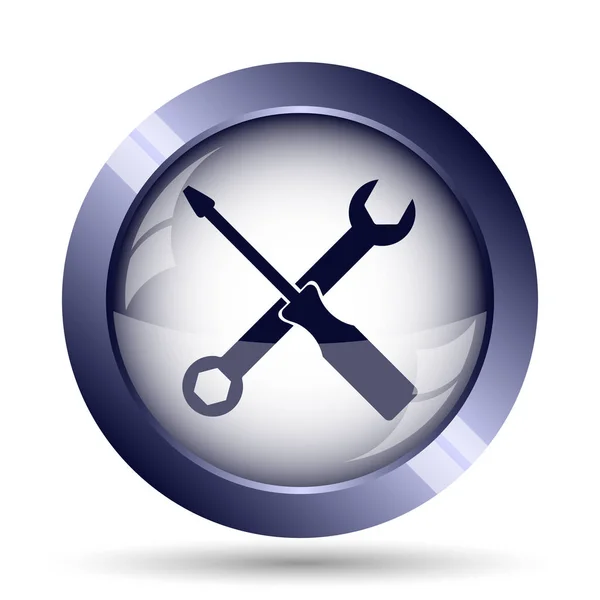 Tools Icon Internet Button White Background — Stock Photo, Image