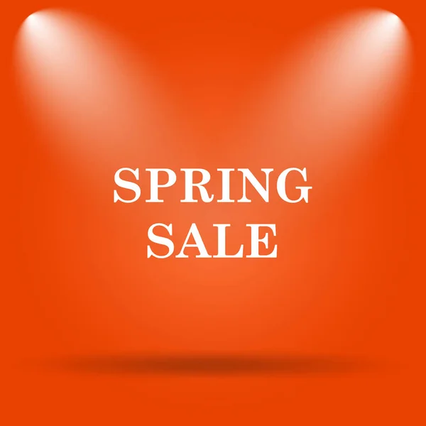 Spring Sale Icon Internet Button Orange Background — Stock Photo, Image