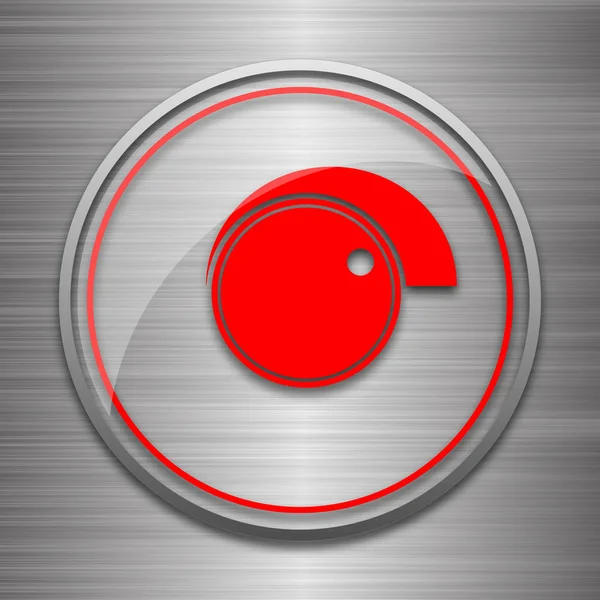 Volume control icon. Internet button on metallic background