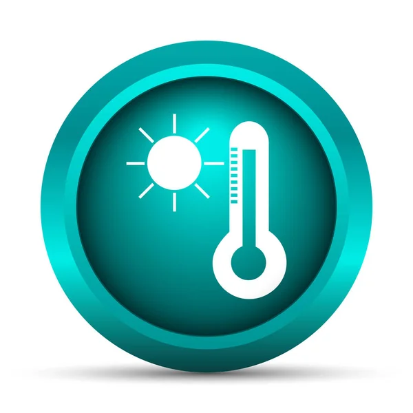 Sun Thermometer Icon Internet Button White Background — Stock Photo, Image