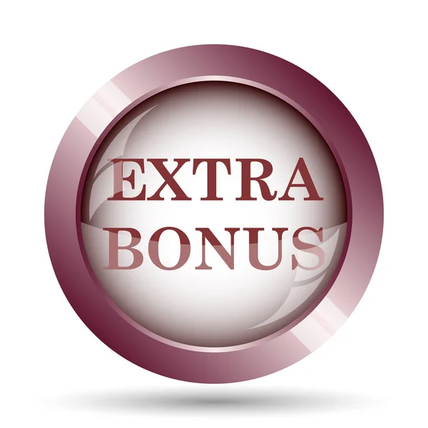 Icona Bonus Extra Pulsante Internet Sfondo Bianco — Foto Stock