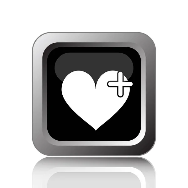Hjärta med cross ikonen — Stockfoto