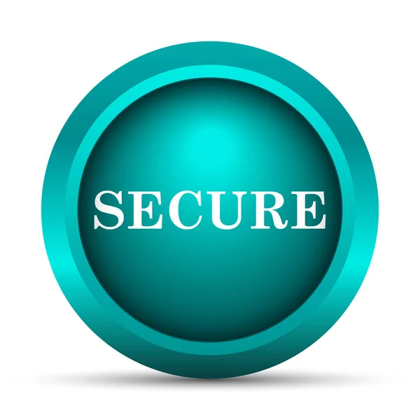 Иконка Безопасности Кнопка Интернет Белом Фоне — стоковое фото