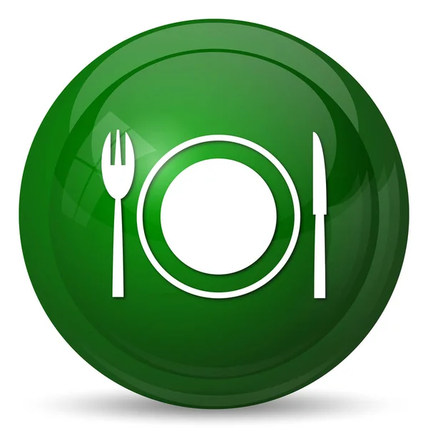 Restaurant Ikone Internet Taste Auf Weißem Hintergrund — Stockfoto