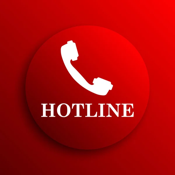 Hotline Pictogram Internet Knop Witte Achtergrond — Stockfoto