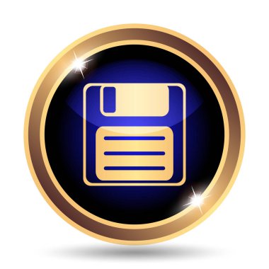 Simge kaydetmek. Beyaz arka plan üzerinde Internet düğmesi