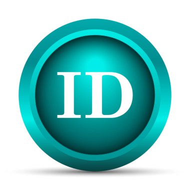 ID simgesi. Beyaz arka plan üzerinde Internet düğmesi