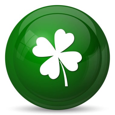 Yonca simgesi. Beyaz arka plan üzerinde Internet düğmesi