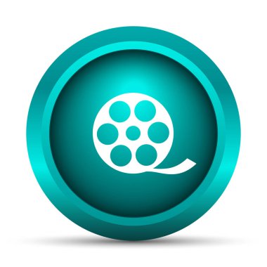 Video simgesi. Beyaz arka plan üzerinde Internet düğmesi