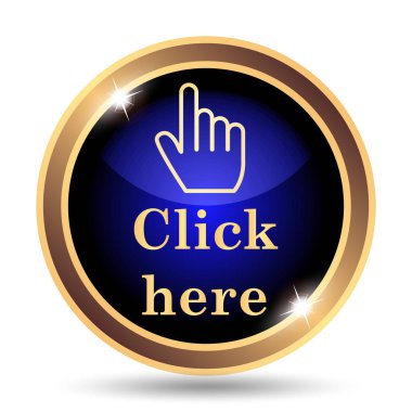 Burada simgesini tıklatın. Beyaz arka plan üzerinde Internet düğmesi