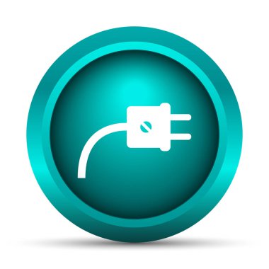 Tak simgesi. Beyaz arka plan üzerinde Internet düğmesi