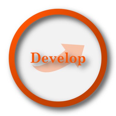 Simge geliştirmek. Beyaz arka plan üzerinde Internet düğmesi