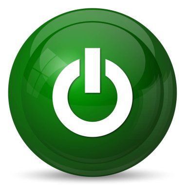 Güç düğmesi simgesi. Beyaz arka plan üzerinde Internet düğmesi