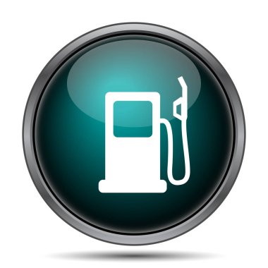 Gaz pompası simgesi. Beyaz arka plan üzerinde Internet düğmesi