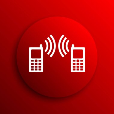 İletişim simgesi. Beyaz arka plan üzerinde Internet düğmesi