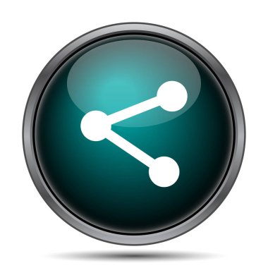 Sosyal Medya - bağlantı simgesi. Beyaz arka plan üzerinde Internet düğmesi