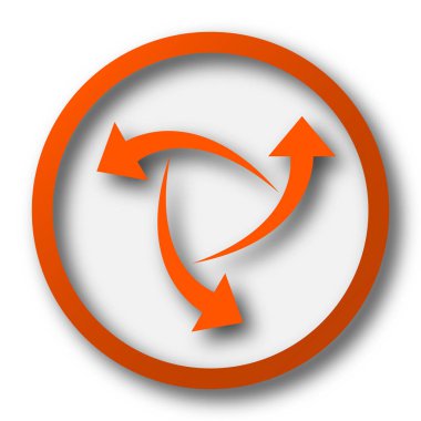 Simge değiştir. Beyaz arka plan üzerinde Internet düğmesi