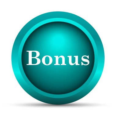 Bonus simgesi. Beyaz arka plan üzerinde Internet düğmesi