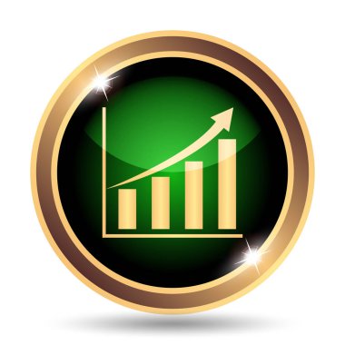 Grafik simgesini. Beyaz arka plan üzerinde Internet düğmesi