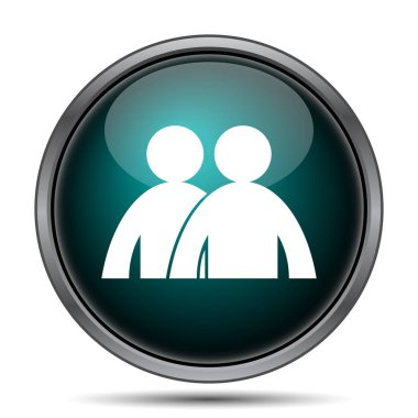 Forum simgesi. Beyaz arka plan üzerinde Internet düğmesi