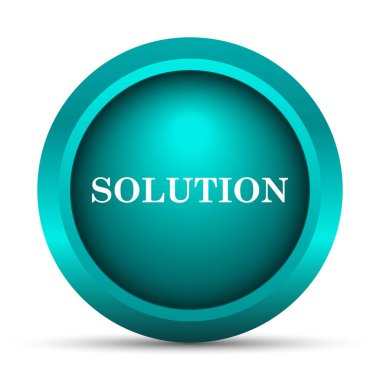 Çözüm simgesi. Beyaz arka plan üzerinde Internet düğmesi