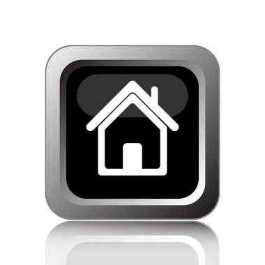 Ev simgesini. Beyaz arka plan üzerinde Internet düğmesi