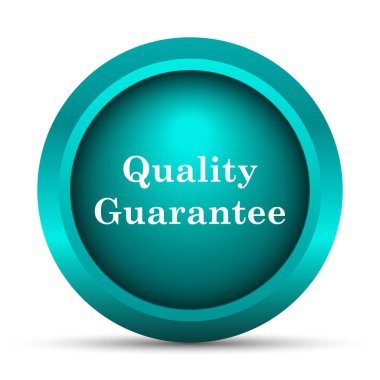 Kalite garantisi simgesi. Beyaz arka plan üzerinde Internet düğmesi