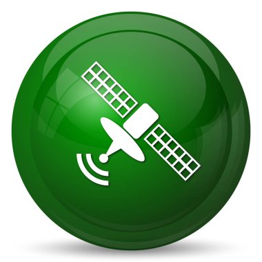 Anten simgesi. Beyaz arka plan üzerinde Internet düğmesi