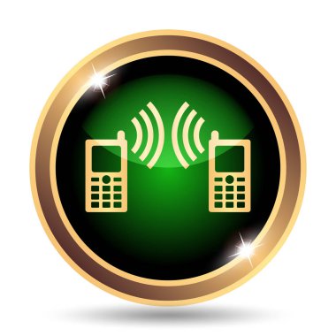 İletişim simgesi. Beyaz arka plan üzerinde Internet düğmesi