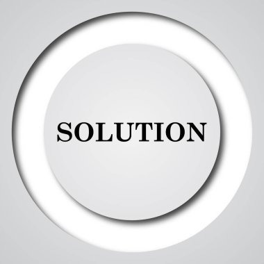Çözüm simgesi. Beyaz arka plan üzerinde Internet düğmesi