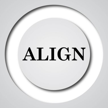 Simge hizalayın. Beyaz arka plan üzerinde Internet düğmesi