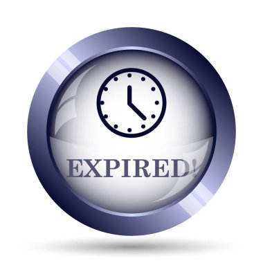 Süresi dolan simgesi. Beyaz arka plan üzerinde Internet düğmesi