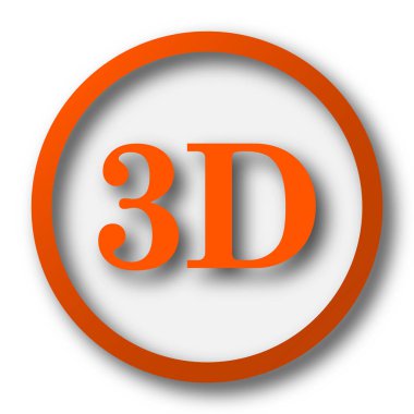 3D simgesi. Beyaz arka plan üzerinde Internet düğmesi